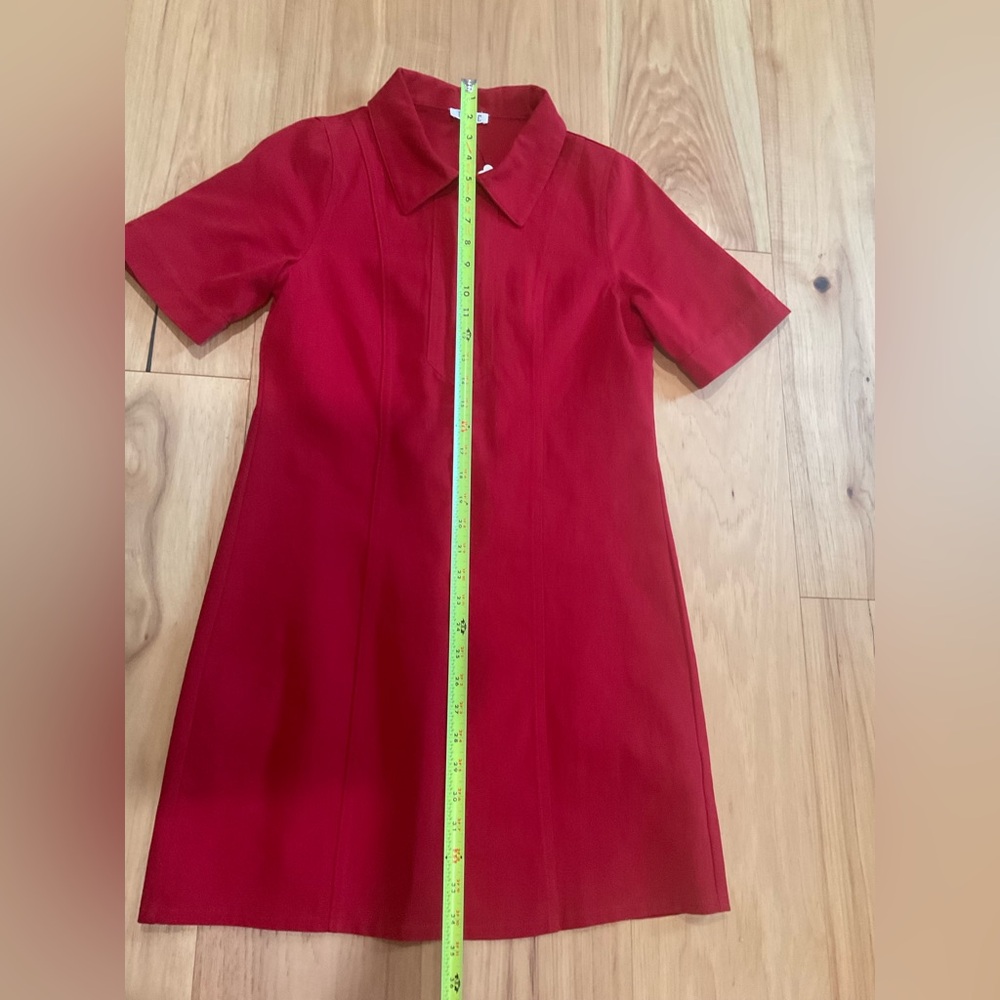 NWT TCEC Vibrant Red Zippered Dress, Size Medium - Picture 5 of 7